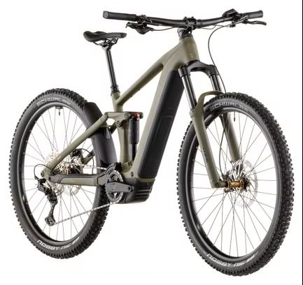 VTT Électrique Tout-Suspendu Cube Stereo Hybrid One44 Pro 800 12V 800 Wh Bosch 100 Nm 29'' Vert Dusty Olive 2026