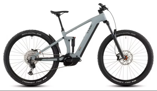 VTT Électrique Tout-Suspendu Cube Stereo Hybrid One44 Pro 800 12V 800 Wh Bosch 100 Nm 29'' Bleu Gris Vulcan 2026