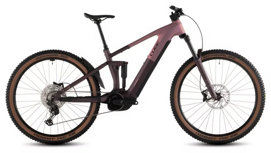 VTT Électrique Tout-Suspendu Cube Stereo Hybrid One44 Pro 800 12V 800 Wh Bosch 100 Nm 29'' Rose Shift Blush Raisin 2026