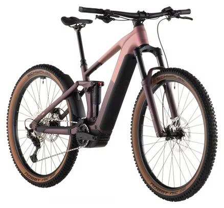 VTT Électrique Tout-Suspendu Cube Stereo Hybrid One44 Pro 800 12V 800 Wh Bosch 100 Nm 29'' Rose Shift Blush Raisin 2026