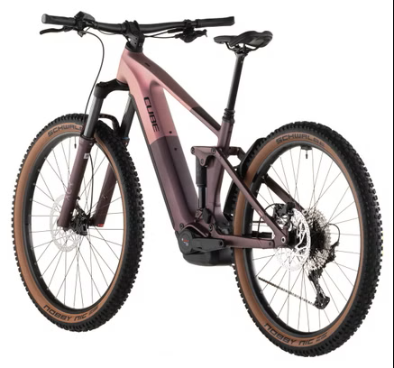 VTT Électrique Tout-Suspendu Cube Stereo Hybrid One44 Pro 800 12V 800 Wh Bosch 100 Nm 29'' Rose Shift Blush Raisin 2026